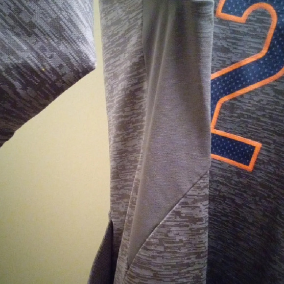 Mens XL Pro Line Fanatics Charcoal Hoodie with Orange and Blue Accents Sports - Picture 5 of 5